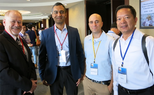 (left) Committee members (from left to right): Dr. C. Hsu (program chair), Robert Chien (general chair), Dr. Nicky Lu (TSIA BoD), Shuichi Inoue (ISSM committee) and Thomas Chen (steering committee).